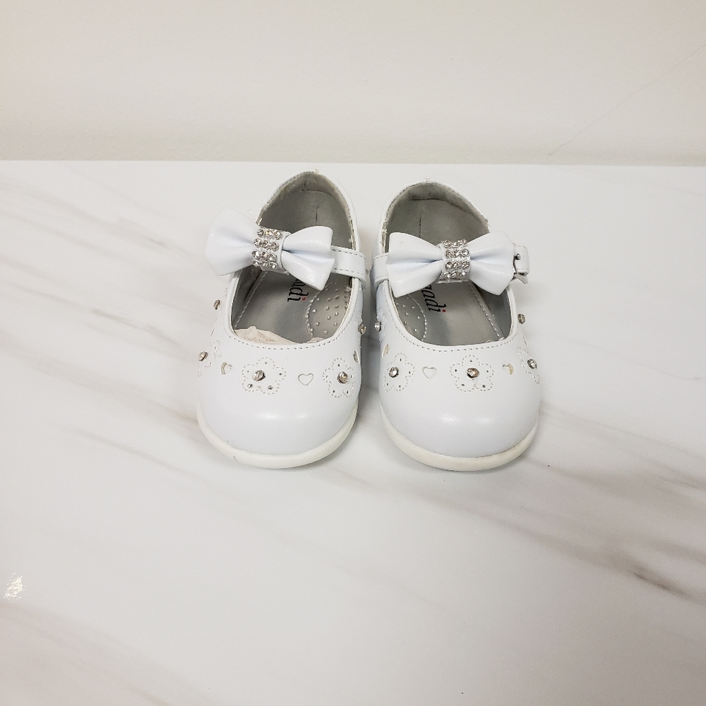 White Rhinestone Baby Shoes - Picture 3 of 5